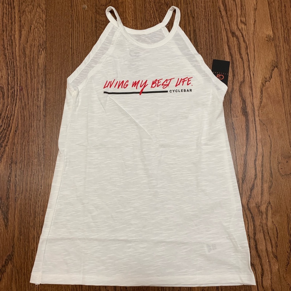 NWT CycleBar Living My Best Life Top XS & S left